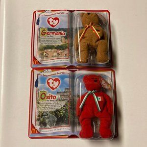 McDonald's Ty Beanie Babies "International  Bears II" Collection New Unopened